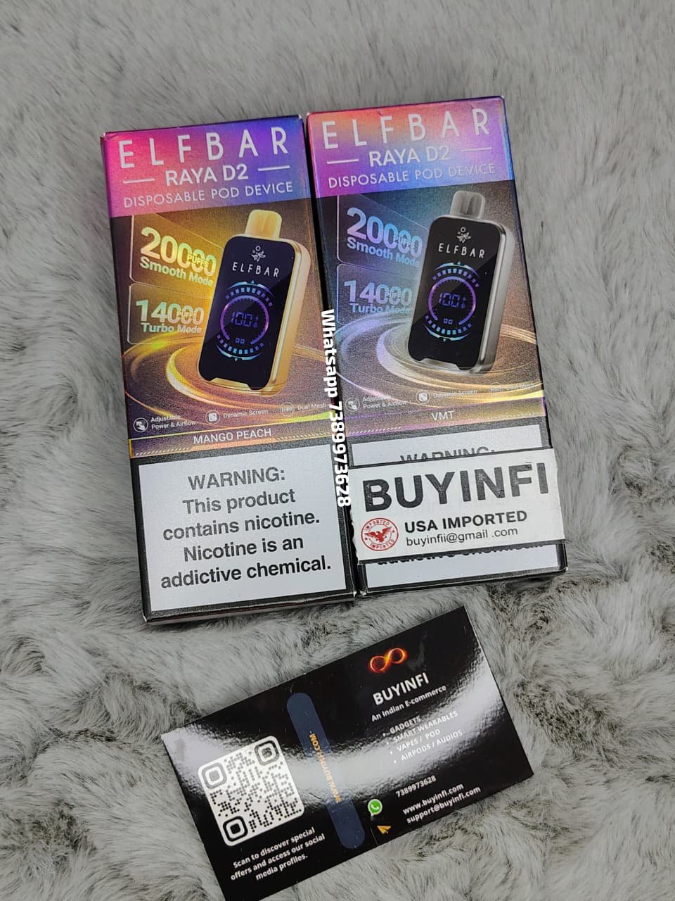 ELFBAR RAYA D2 - VANILLA MINT TABACCO 20,000 PUFF π¨